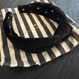 Lele Sadoughi Black Velvet Floral Headband